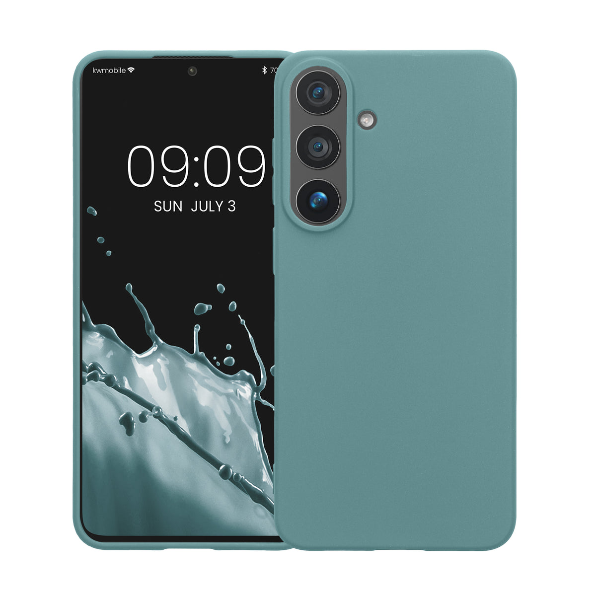kwmobile Hülle für Samsung Galaxy S26 FE TPU Case - Handyhülle unterstützt kabelloses Laden, flexible Schutzhülle, gummiertes Cover in Arctic Night Arctic Night