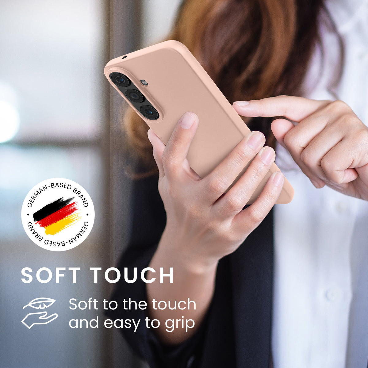 kwmobile Handyhülle für Samsung Galaxy S26 FE Hülle - Silikon Case metallisch schimmernd - Schutzhülle Cover - Metallic Rosegold Metallic Rosegold