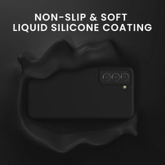 kwmobile Handyhülle mit 2x Displayschutzfolien kompatibel mit Samsung Galaxy S21 Hülle - Screen Protector aus gehärtetem Glas - kabelloses Laden - Schwarz Schwarz
