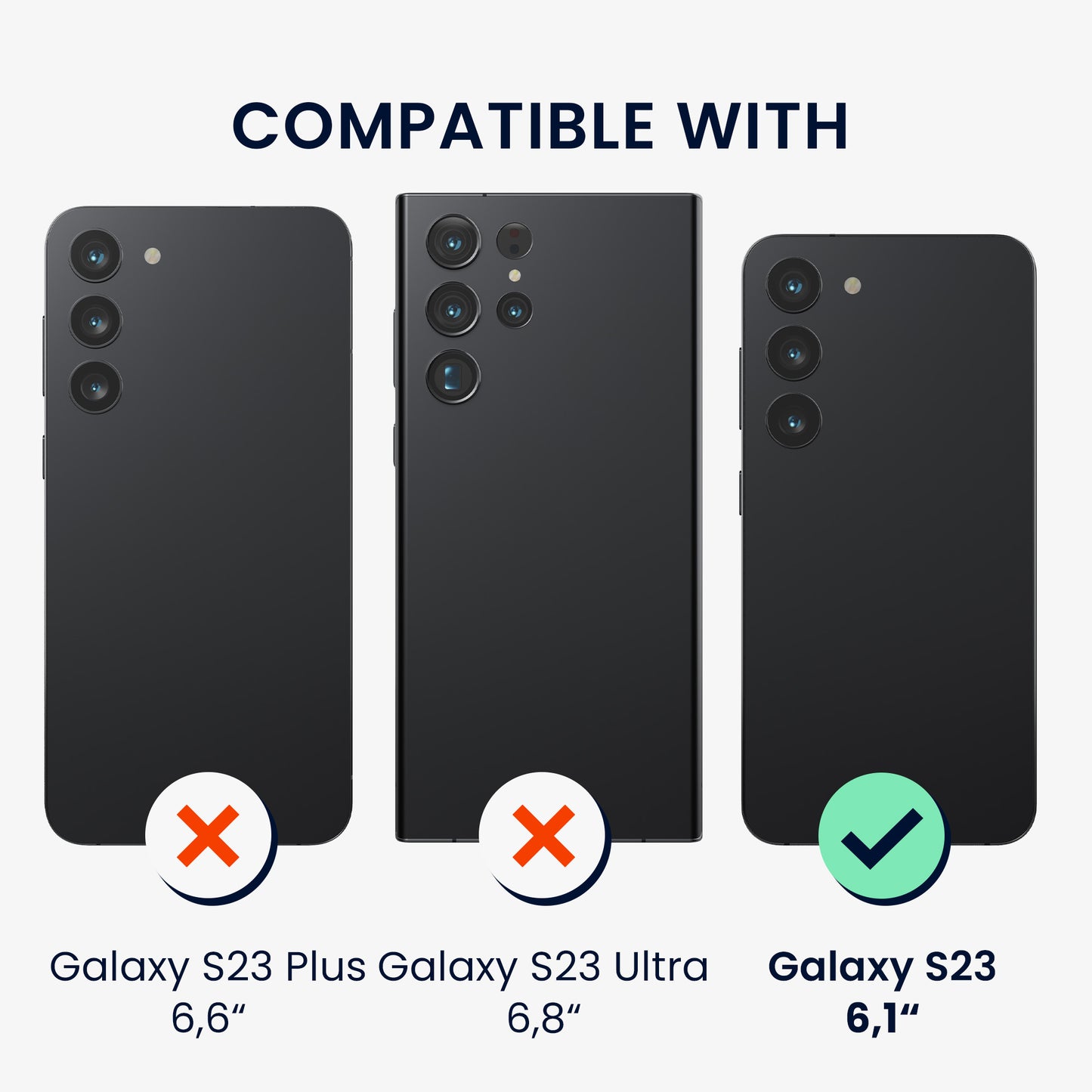 kwmobile Handyhülle mit 2x Displayschutzfolien kompatibel mit Samsung Galaxy S23 Hülle - Screen Protector aus gehärtetem Glas - kabelloses Laden - Strahlend Gelb Strahlend Gelb