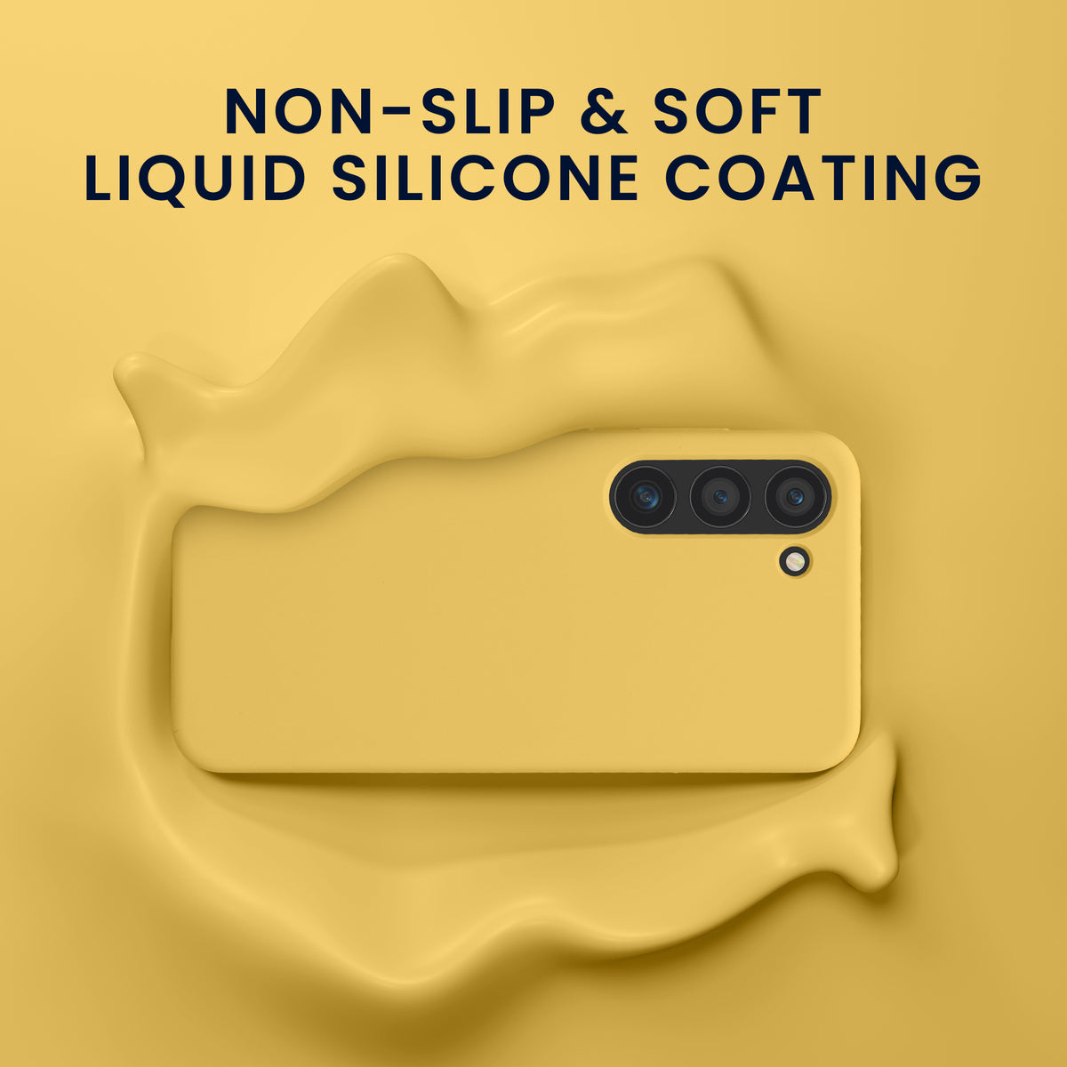 kwmobile Handyhülle mit 2x Displayschutzfolien kompatibel mit Samsung Galaxy S23 Hülle - Screen Protector aus gehärtetem Glas - kabelloses Laden - Strahlend Gelb Strahlend Gelb