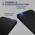 kwmobile Handyhülle mit 2x Displayschutzfolien kompatibel mit Samsung Galaxy S24 Hülle - Screen Protector aus gehärtetem Glas - kabelloses Laden - Schwarz Schwarz