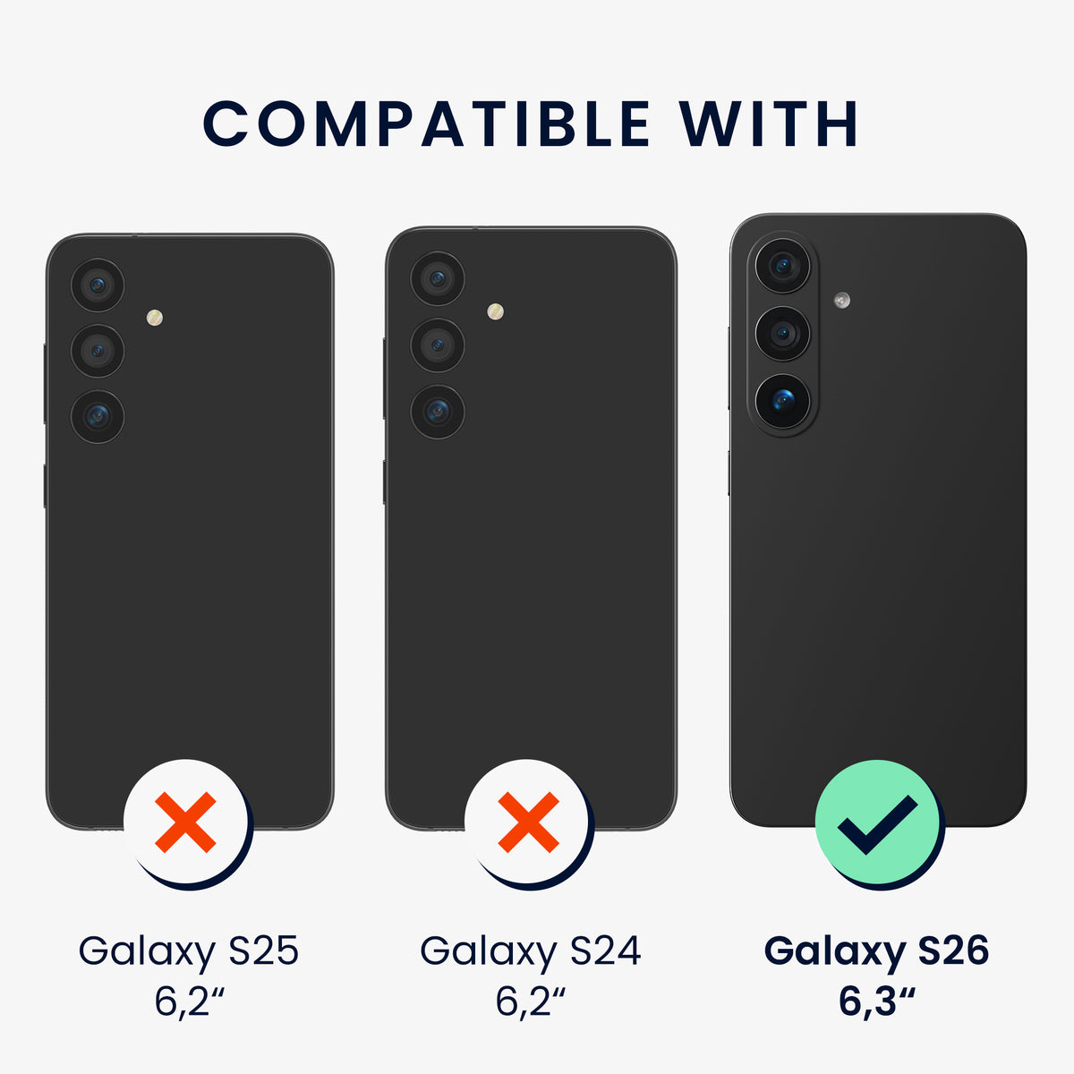 kwmobile Handyhülle mit 2x Displayschutzfolien kompatibel mit Samsung Galaxy S26 Hülle - Screen Protector aus gehärtetem Glas - kabelloses Laden - Altrosa matt Altrosa matt