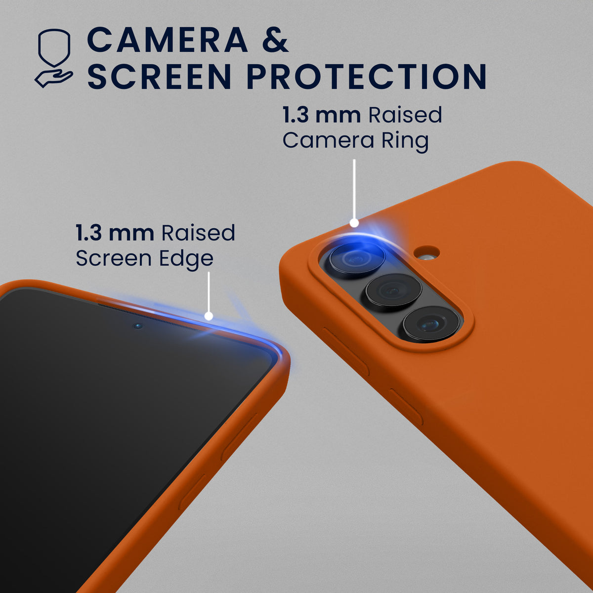kwmobile Handyhülle mit 2x Displayschutzfolien kompatibel mit Samsung Galaxy S26 Hülle - Screen Protector aus gehärtetem Glas - kabelloses Laden - Fruity Orange Fruity Orange
