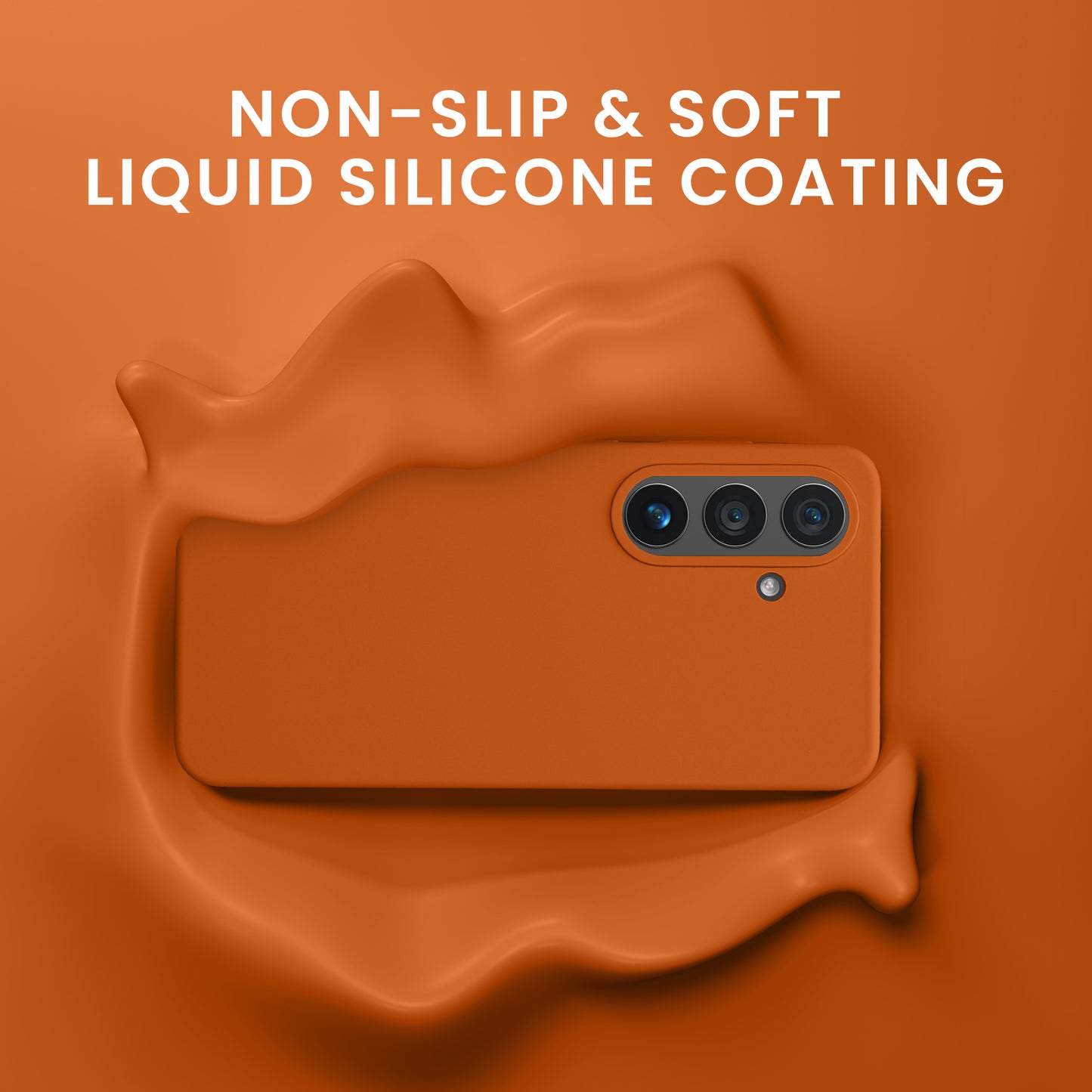kwmobile Handyhülle mit 2x Displayschutzfolien kompatibel mit Samsung Galaxy S26 Hülle - Screen Protector aus gehärtetem Glas - kabelloses Laden - Fruity Orange Fruity Orange