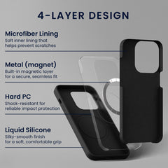 kwmobile Handyhülle mit 2x Displayschutzfolien kompatibel mit Samsung Galaxy A56 5G Hülle - Screen Protector aus gehärtetem Glas - kabelloses Laden - Schwarz Schwarz