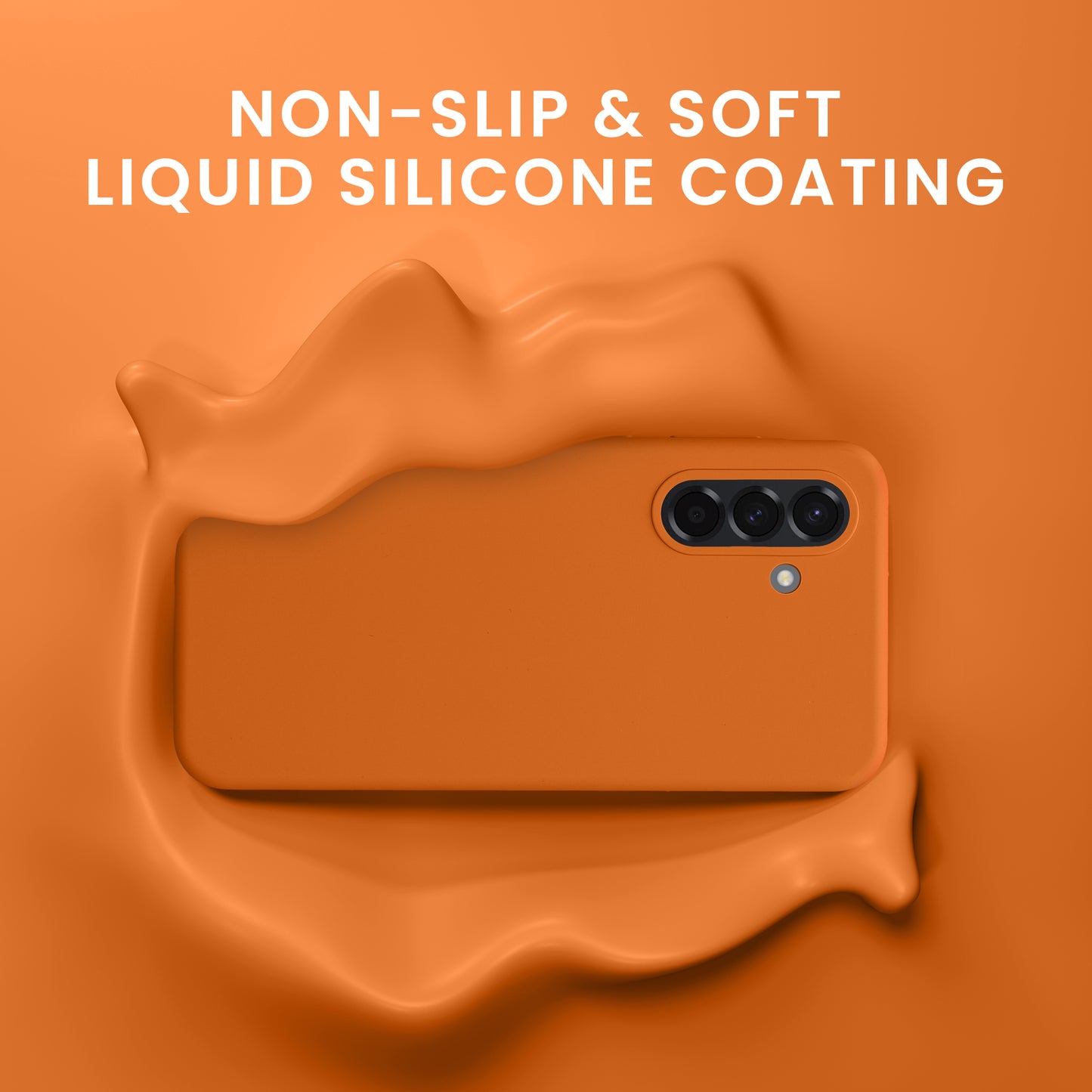 kwmobile Handyhülle mit 2x Displayschutzfolien kompatibel mit Samsung Galaxy A56 5G Hülle - Screen Protector aus gehärtetem Glas - kabelloses Laden - Fruity Orange Fruity Orange