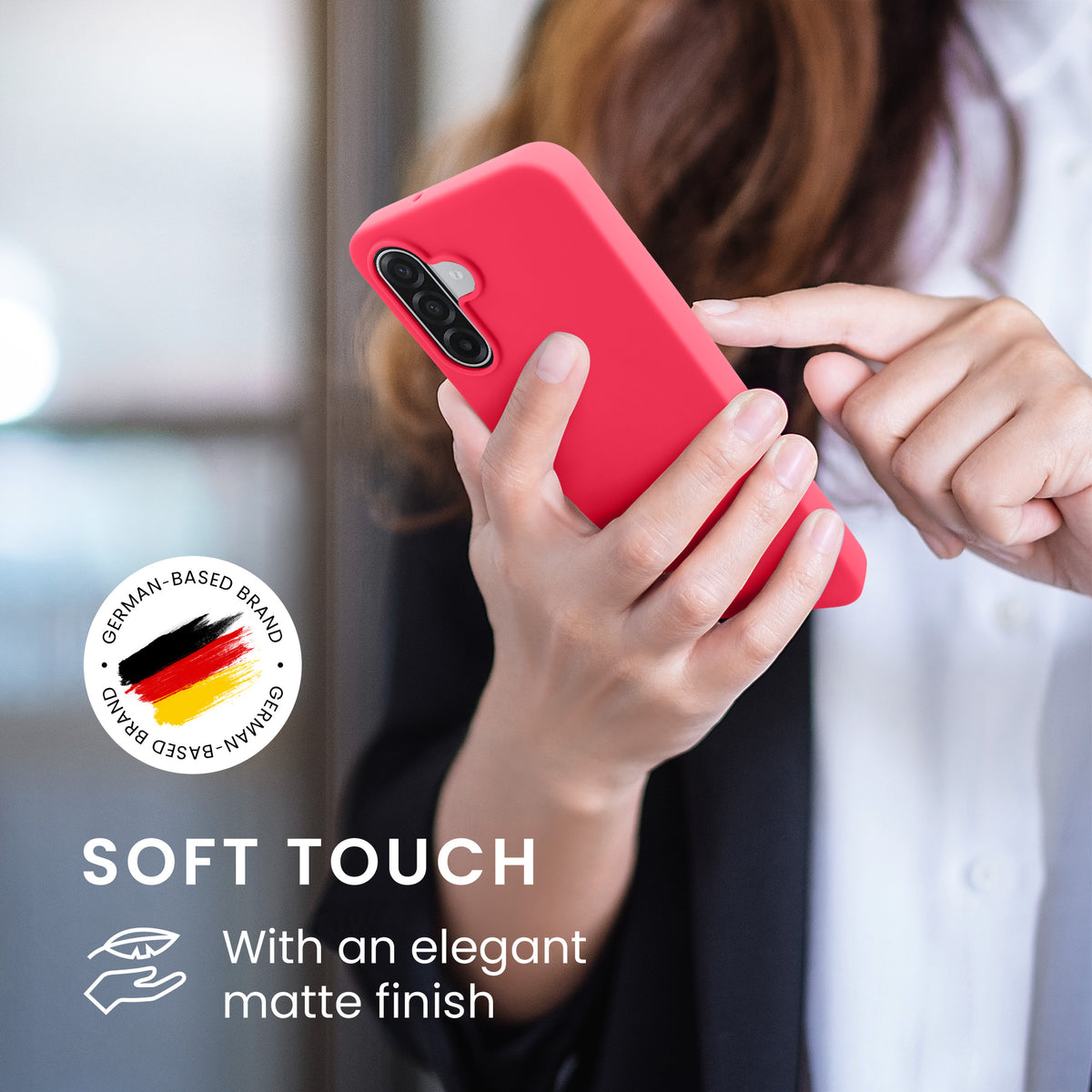 kwmobile Hülle für Samsung Galaxy A18 4G / 5G TPU Case - Handyhülle unterstützt kabelloses Laden, flexible Schutzhülle, gummiertes Cover in Neon Pink Neon Pink
