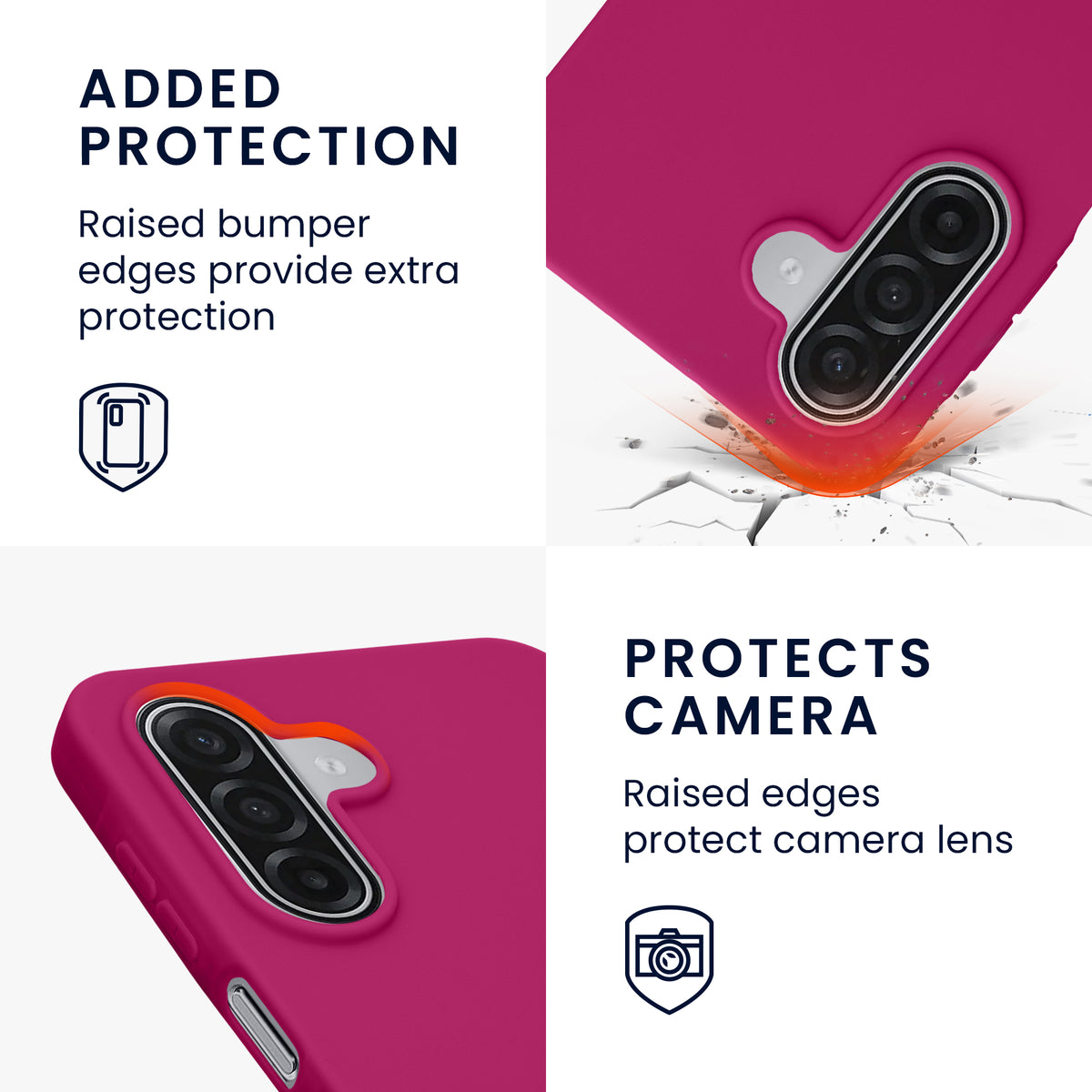 kwmobile Hülle für Samsung Galaxy A18 4G / 5G TPU Case - Handyhülle unterstützt kabelloses Laden, flexible Schutzhülle, gummiertes Cover in Neon Violett Neon Violett