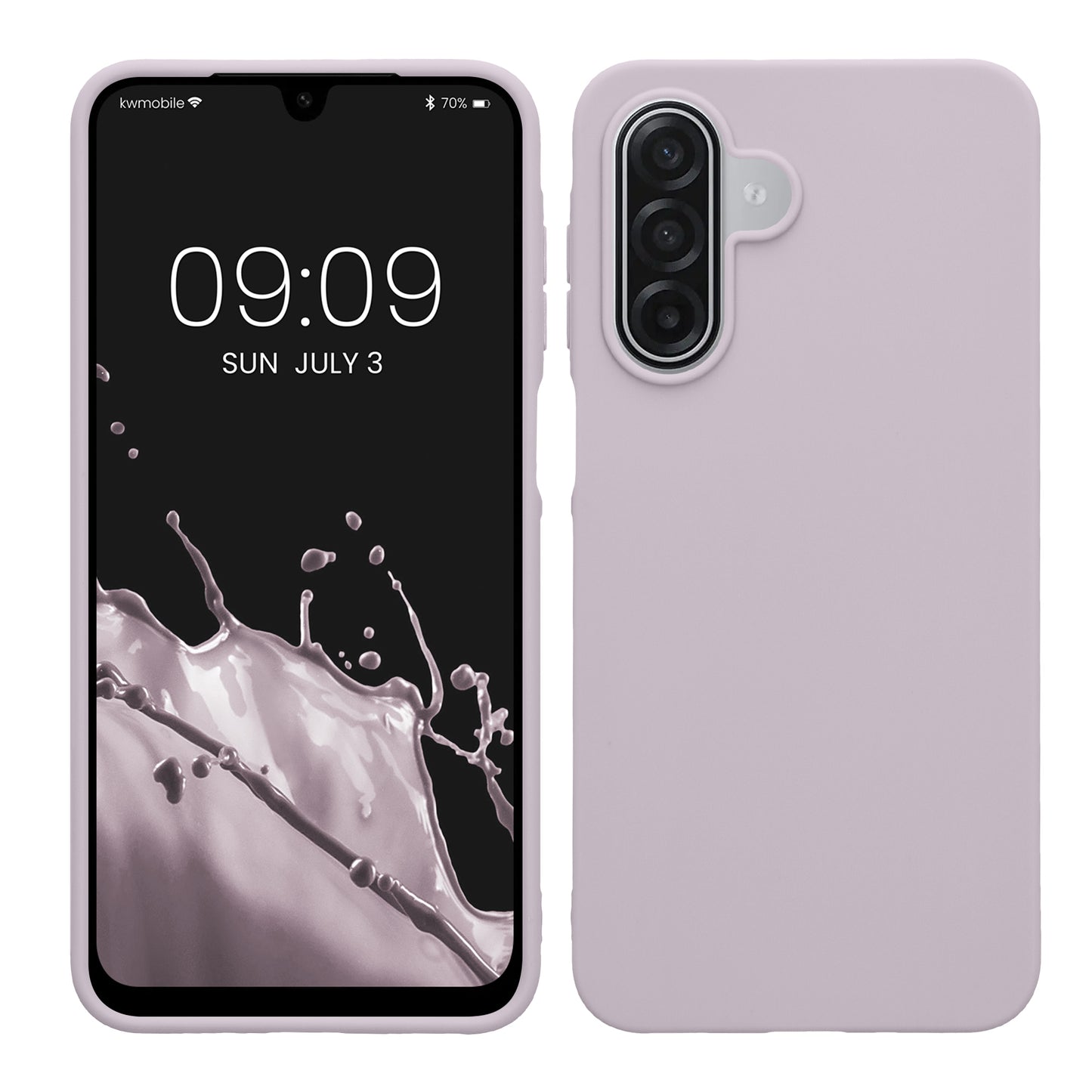 kwmobile Hülle für Samsung Galaxy A18 4G / 5G TPU Case - Handyhülle unterstützt kabelloses Laden, flexible Schutzhülle, gummiertes Cover in Lavendel Lavendel