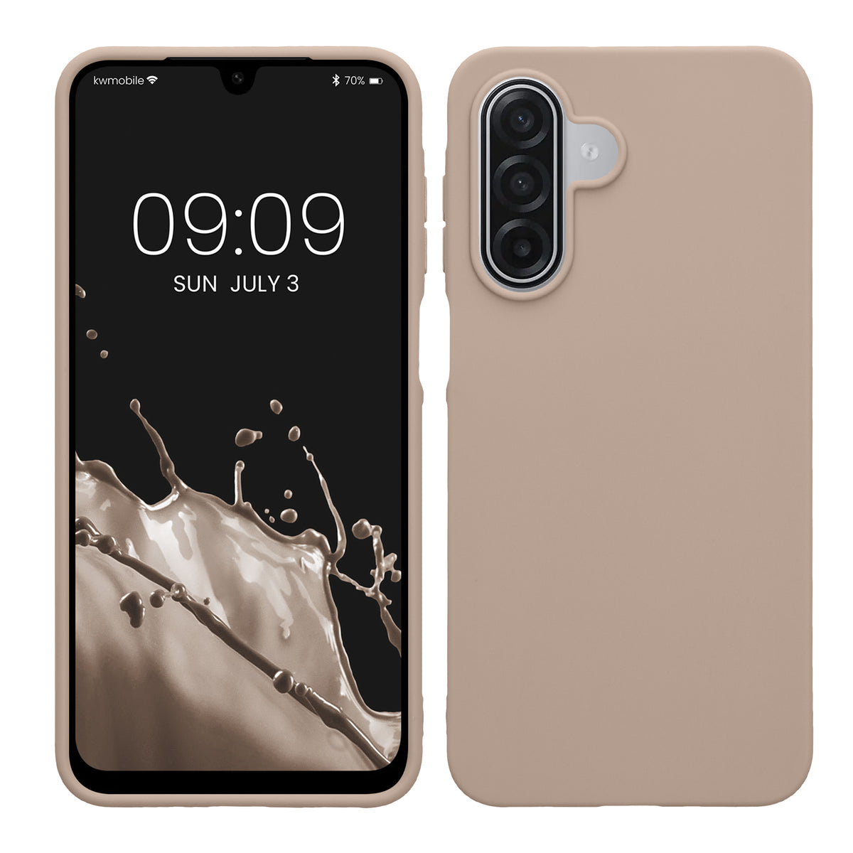 kwmobile Hülle für Samsung Galaxy A18 4G / 5G TPU Case - Handyhülle unterstützt kabelloses Laden, flexible Schutzhülle, gummiertes Cover in Creme matt Creme matt