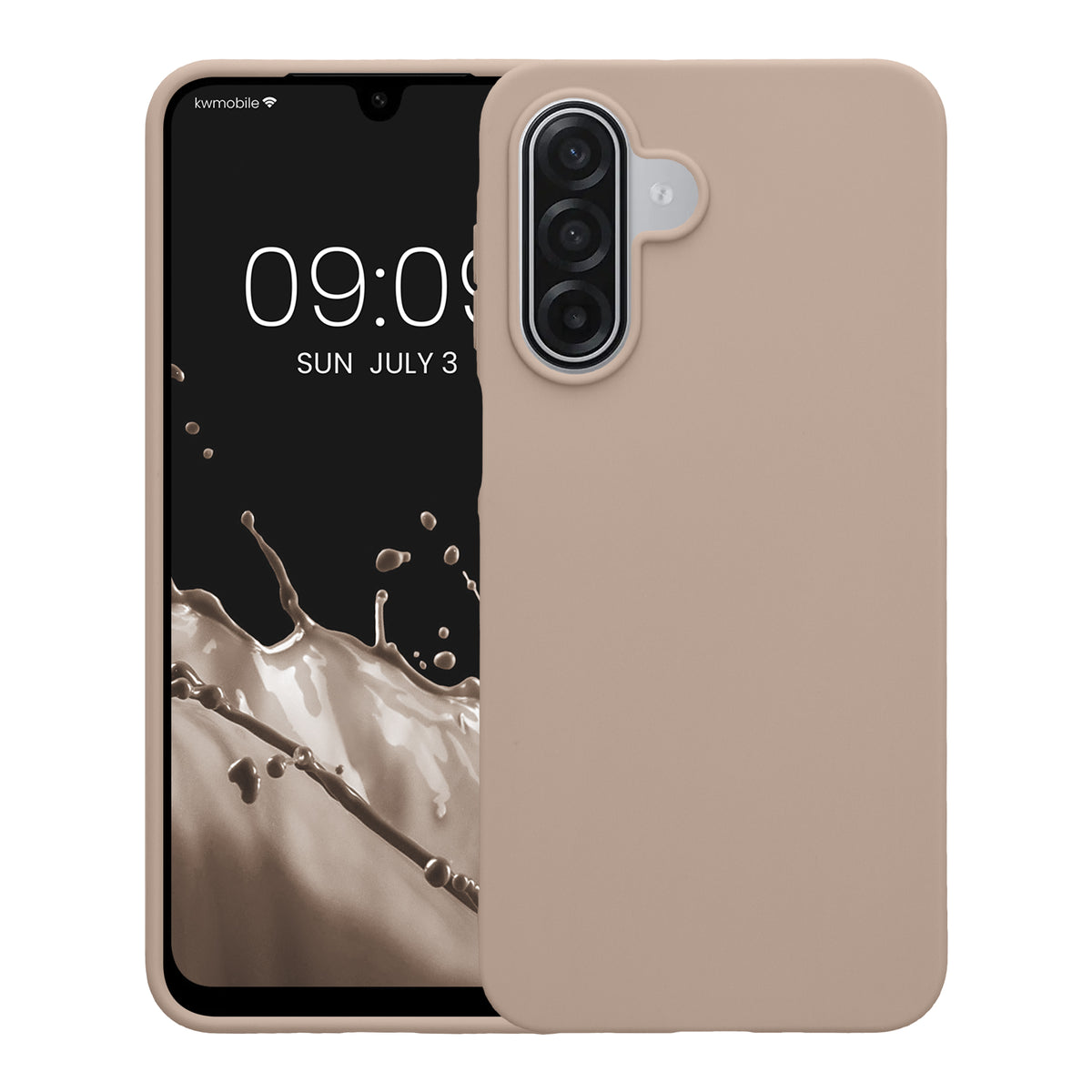 kwmobile Hülle für Samsung Galaxy A18 4G / 5G TPU Case - Handyhülle unterstützt kabelloses Laden, flexible Schutzhülle, gummiertes Cover in Creme matt Creme matt