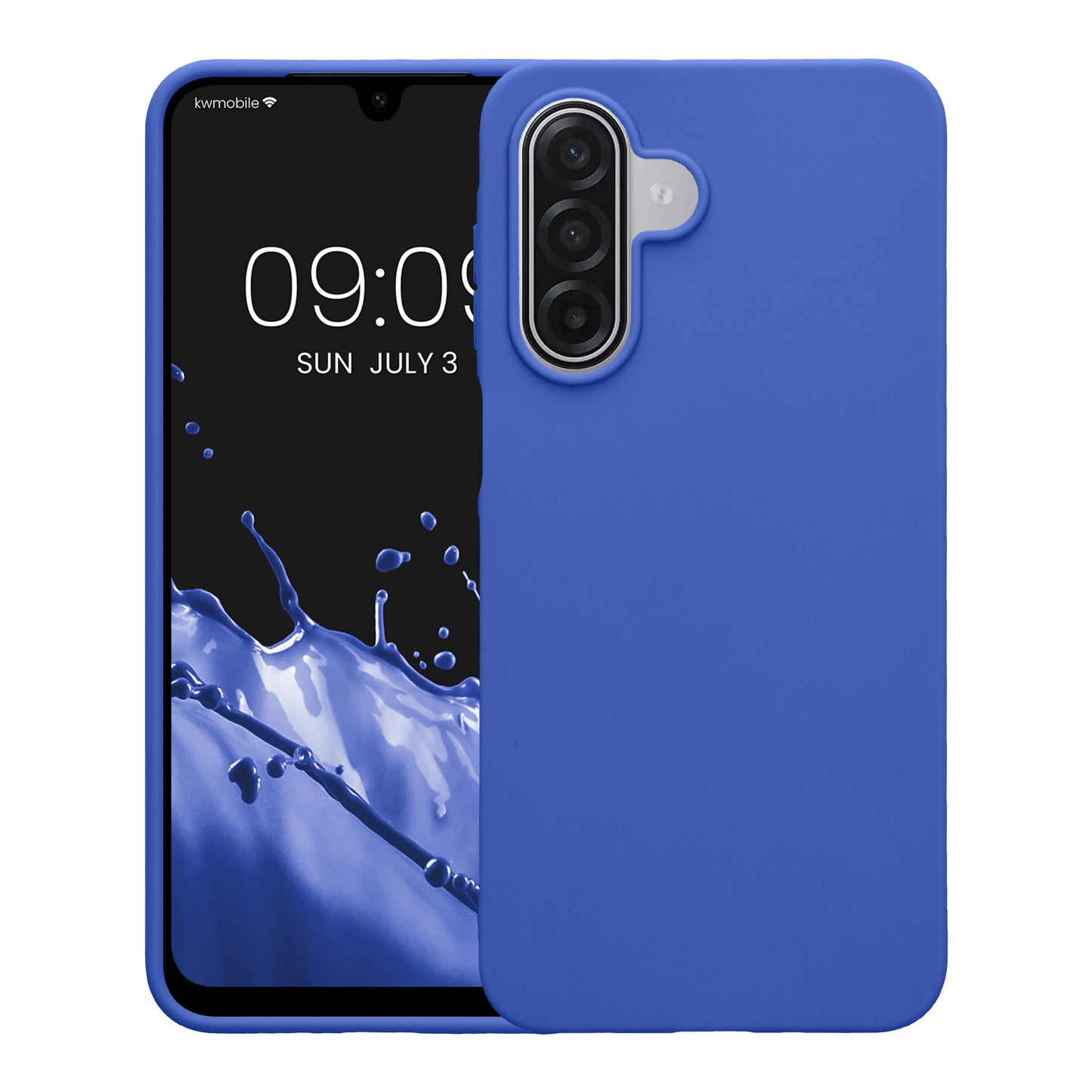 kwmobile Hülle für Samsung Galaxy A18 4G / 5G TPU Case - Handyhülle unterstützt kabelloses Laden, flexible Schutzhülle, gummiertes Cover in Baltik Blau Baltik Blau
