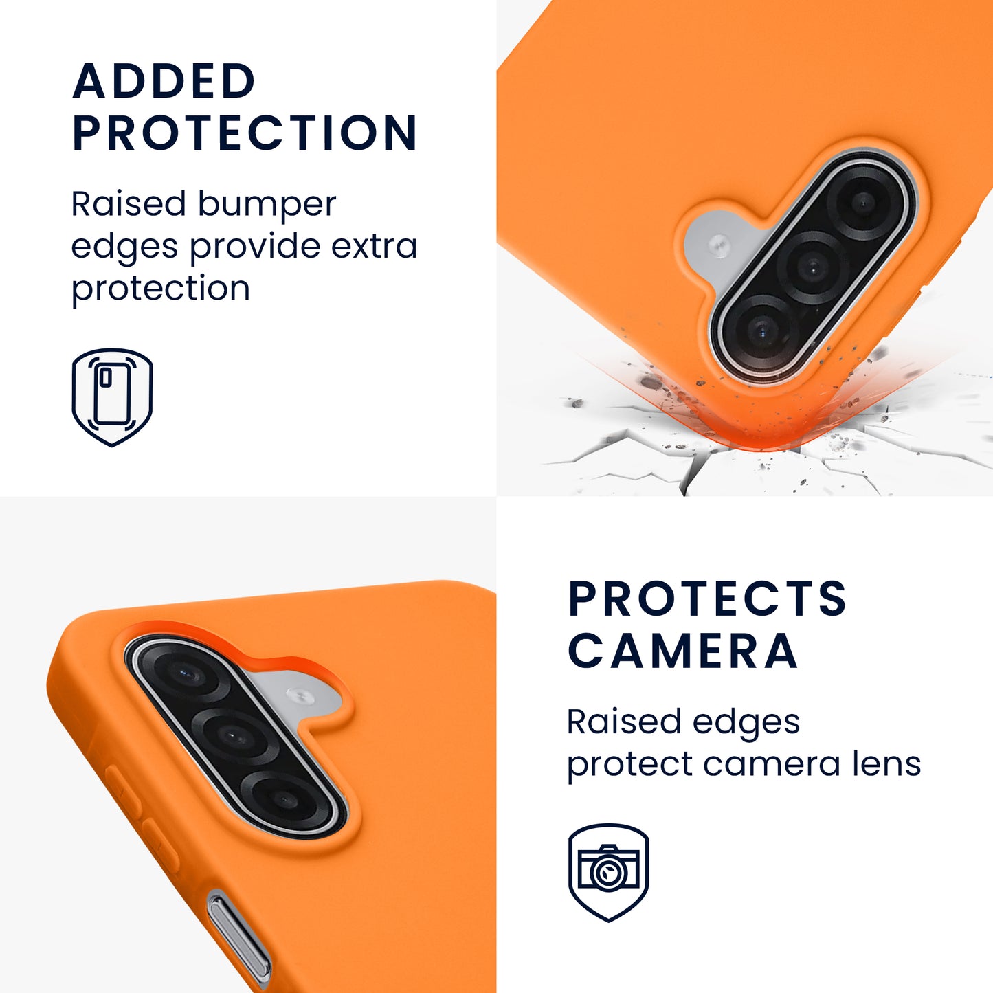 kwmobile Hülle für Samsung Galaxy A18 4G / 5G TPU Case - Handyhülle unterstützt kabelloses Laden, flexible Schutzhülle, gummiertes Cover in Fruity Orange Fruity Orange