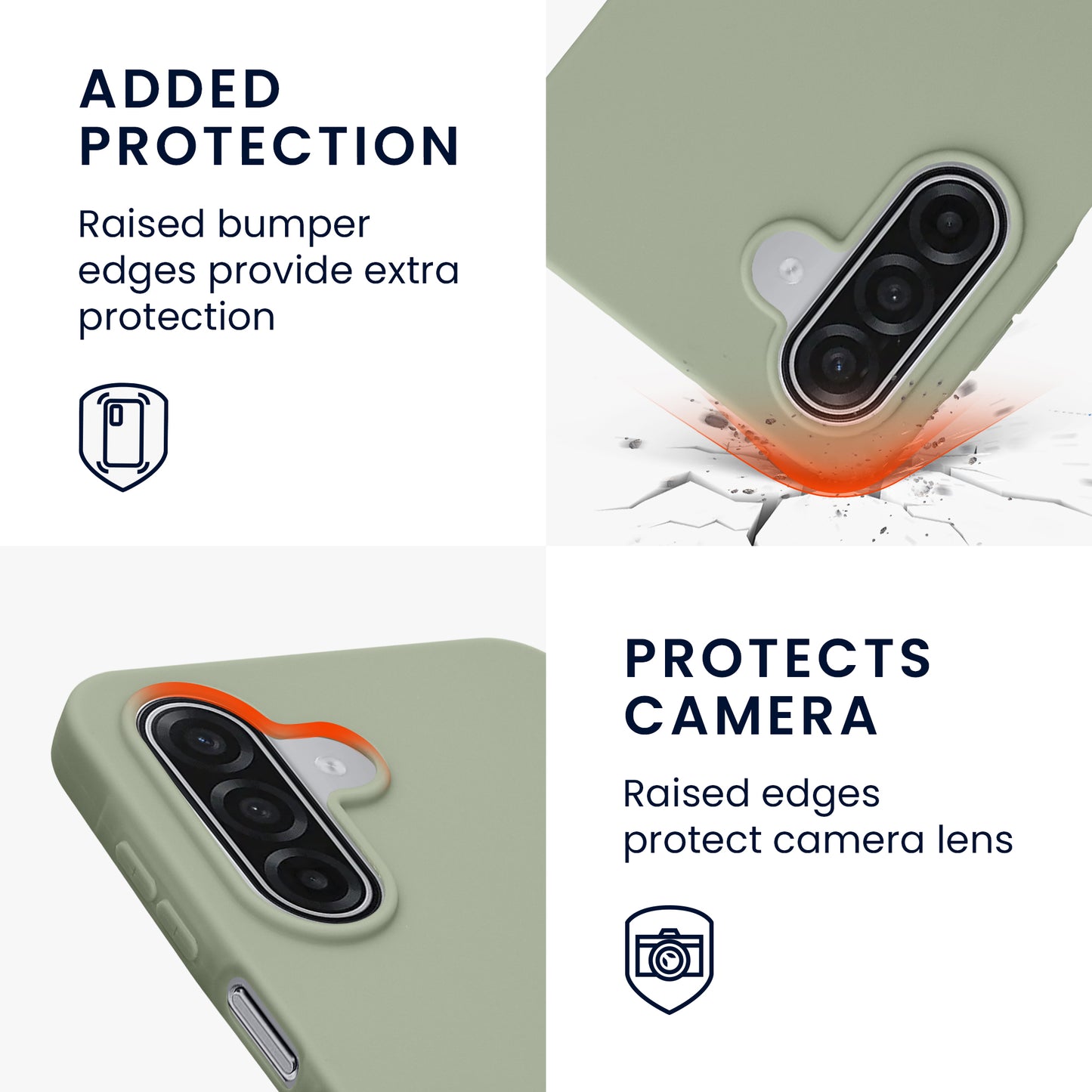 kwmobile Hülle für Samsung Galaxy A18 4G / 5G TPU Case - Handyhülle unterstützt kabelloses Laden, flexible Schutzhülle, gummiertes Cover in Graugrün Graugrün