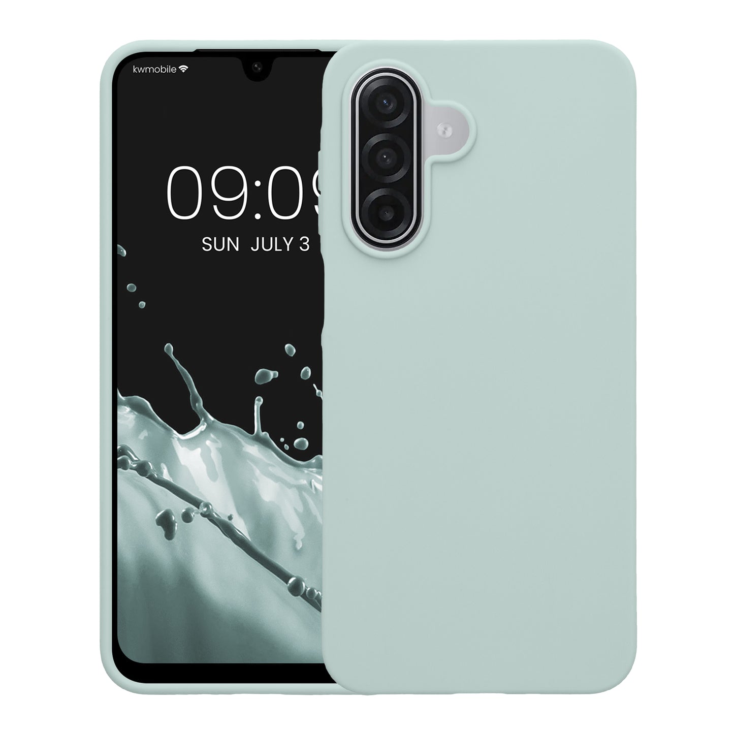 kwmobile Hülle für Samsung Galaxy A18 4G / 5G TPU Case - Handyhülle unterstützt kabelloses Laden, flexible Schutzhülle, gummiertes Cover in Cool Mint Cool Mint