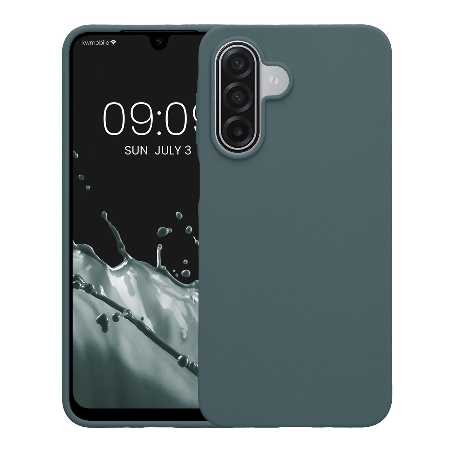 kwmobile Hülle für Samsung Galaxy A18 4G / 5G TPU Case - Handyhülle unterstützt kabelloses Laden, flexible Schutzhülle, gummiertes Cover in Dunkler Schiefer Dunkler Schiefer