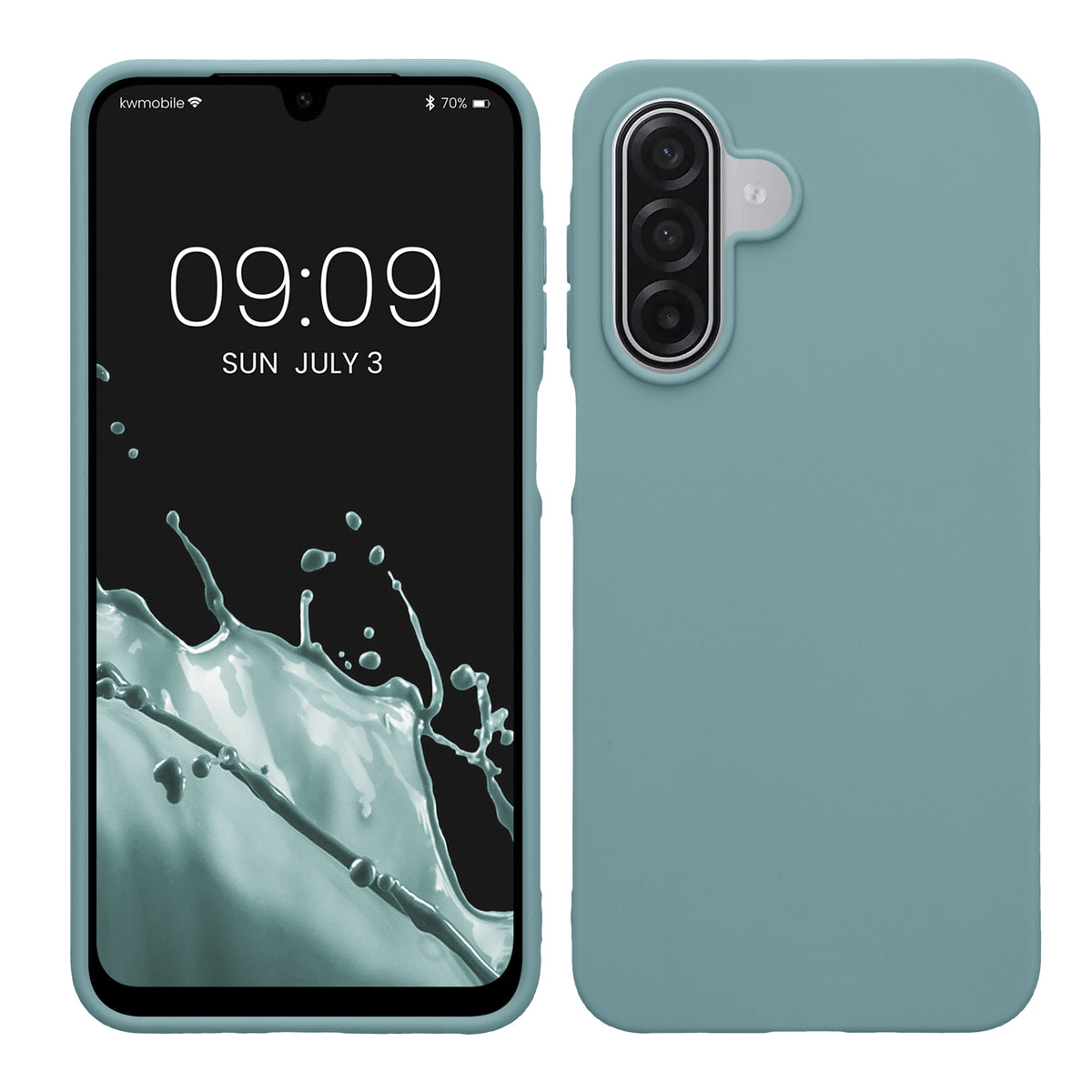 kwmobile Hülle für Samsung Galaxy A18 4G / 5G TPU Case - Handyhülle unterstützt kabelloses Laden, flexible Schutzhülle, gummiertes Cover in Arctic Night Arctic Night