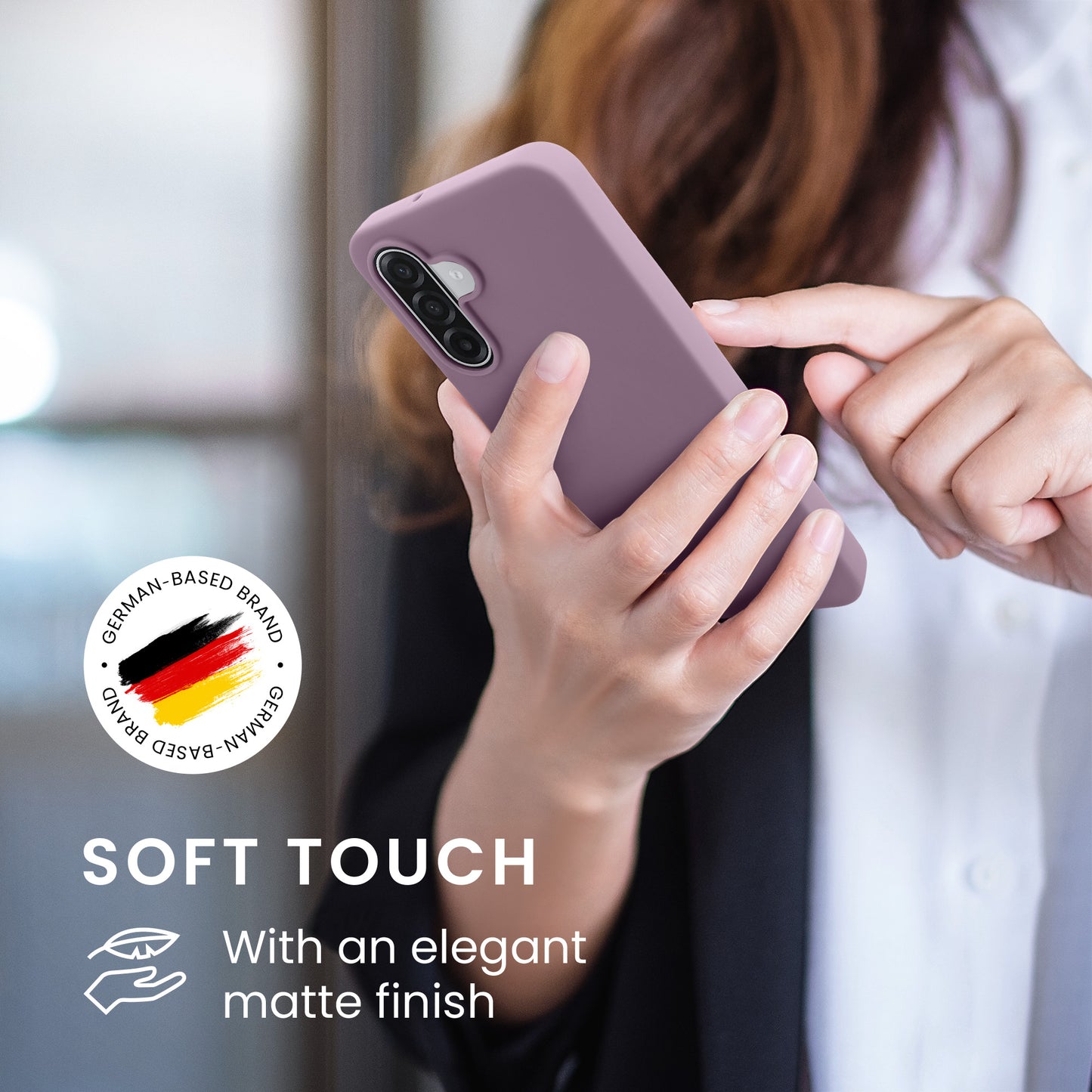kwmobile Hülle für Samsung Galaxy A18 4G / 5G TPU Case - Handyhülle unterstützt kabelloses Laden, flexible Schutzhülle, gummiertes Cover in Helle Iris Helle Iris