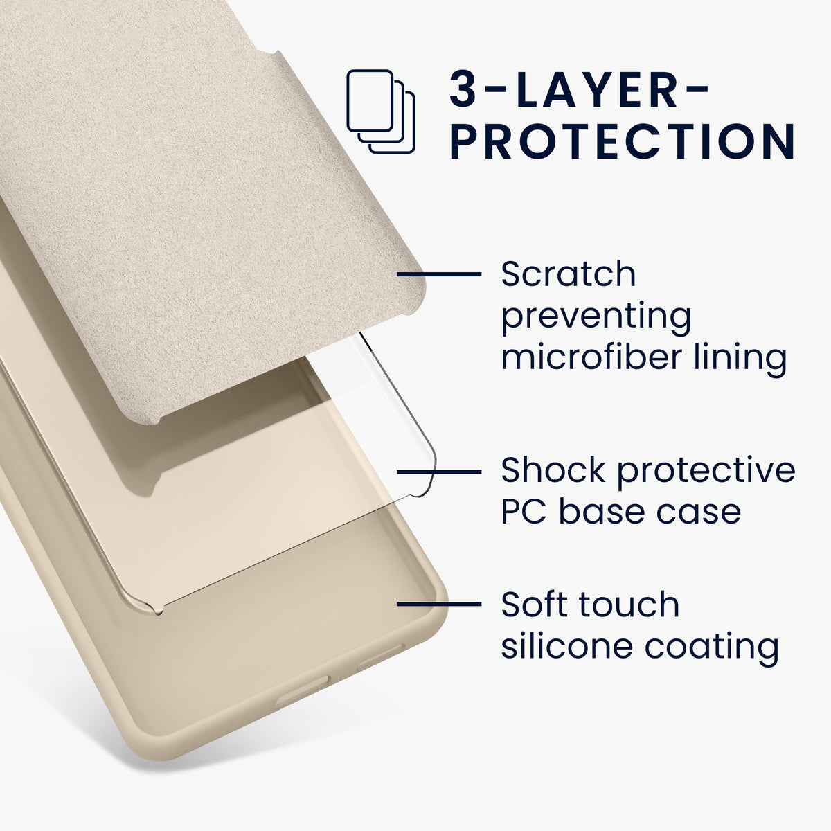 kwmobile Handyhülle für Samsung Galaxy A18 4G / 5G Hülle - Case Silikon - Kabelloses Laden - Schutzhülle Cover in Creme matt Creme matt