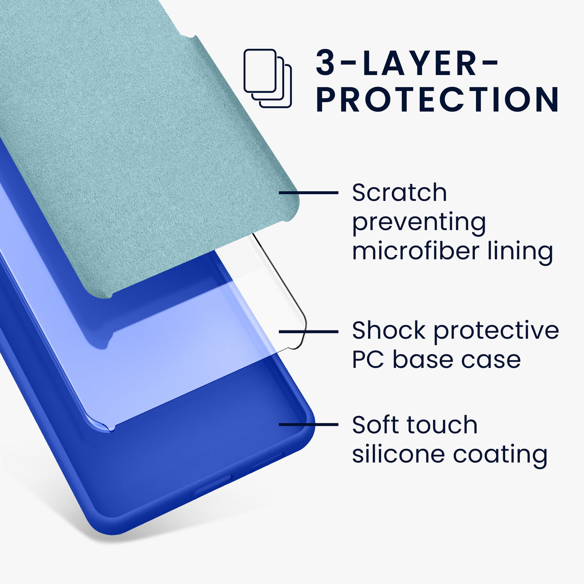 kwmobile Handyhülle für Samsung Galaxy A18 4G / 5G Hülle - Case Silikon - Kabelloses Laden - Schutzhülle Cover in Baltik Blau Baltik Blau