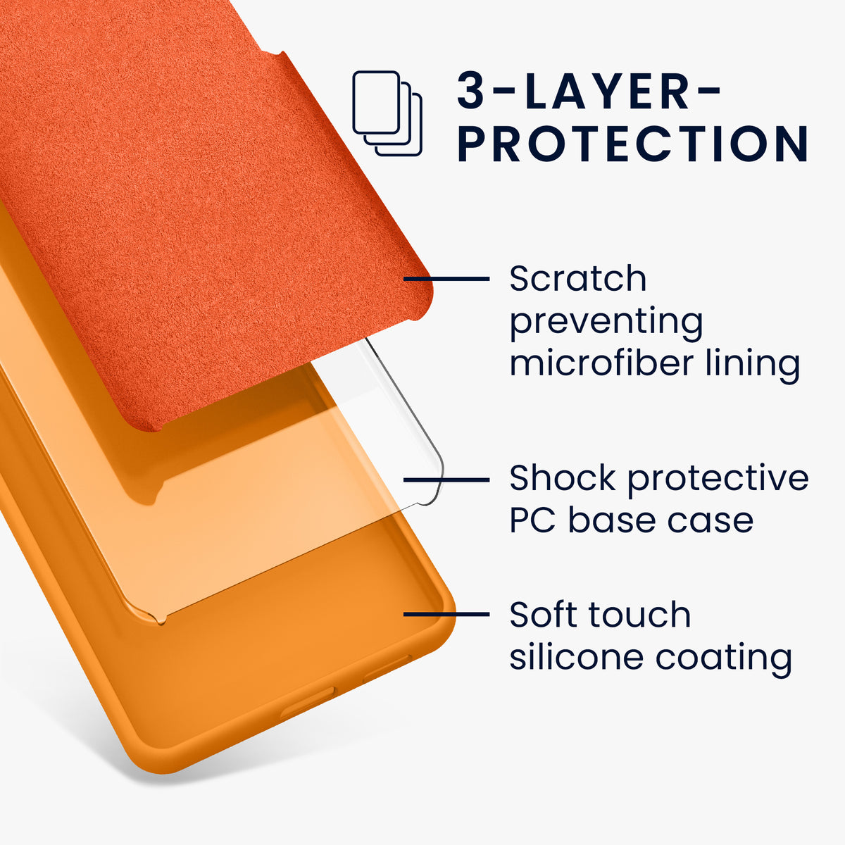 kwmobile Handyhülle für Samsung Galaxy A18 4G / 5G Hülle - Case Silikon - Kabelloses Laden - Schutzhülle Cover in Fruity Orange Fruity Orange
