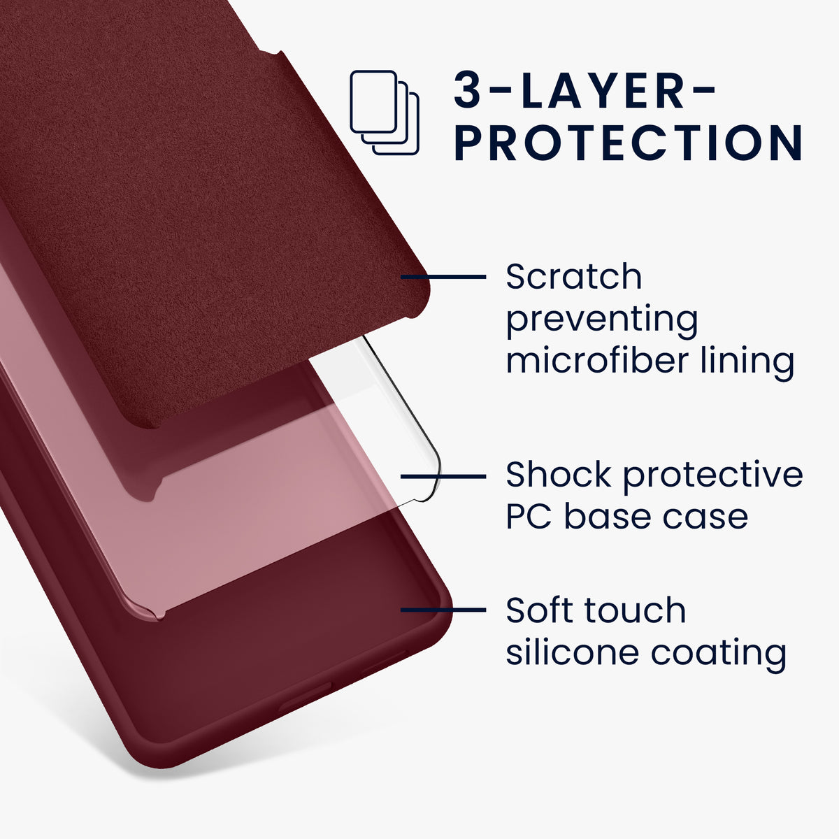 kwmobile Handyhülle für Samsung Galaxy A18 4G / 5G Hülle - Case Silikon - Kabelloses Laden - Schutzhülle Cover in Bordeaux Violett Bordeaux Violett