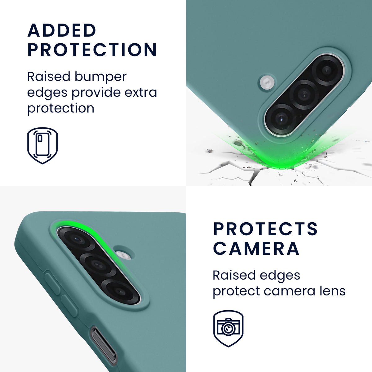 kwmobile Handyhülle für Samsung Galaxy A18 4G / 5G Hülle - Case Silikon - Kabelloses Laden - Schutzhülle Cover in Arctic Night Arctic Night