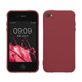 kwmobile Handyhülle für Apple iPhone 4 / 4S Hülle - TPU Case - Kabelloses Laden - Schutzhülle Cover in Bordeaux Violett Bordeaux Violett  