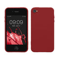 kwmobile Handyhülle für Apple iPhone 4 / 4S Hülle - TPU Case - Kabelloses Laden - Schutzhülle Cover in Tawny Red Tawny Red  