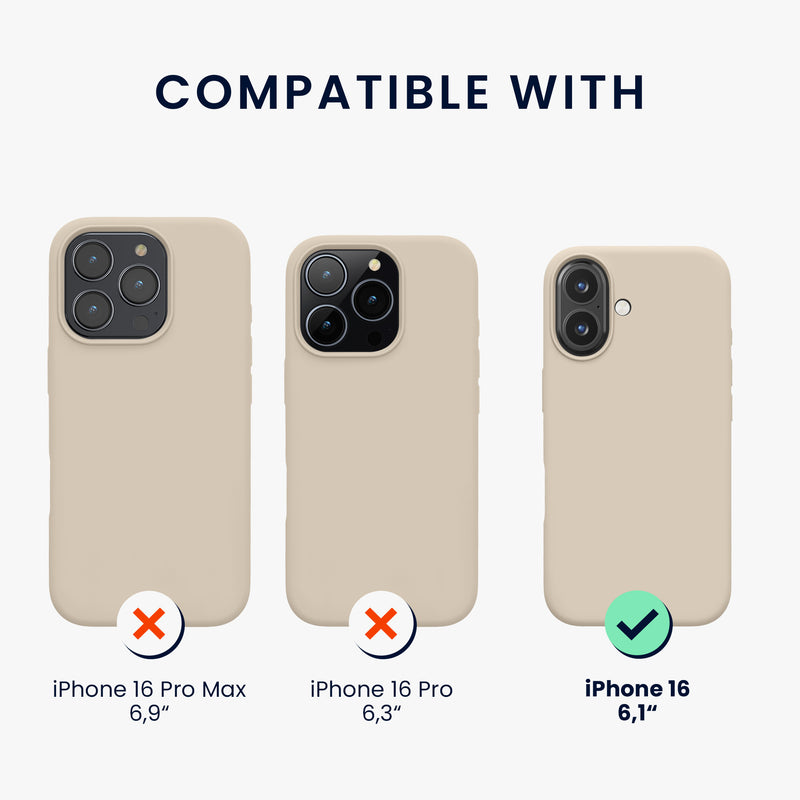 kwmobile Handyhülle für iPhone 16 - Hülle Silikon - kabelloses Laden