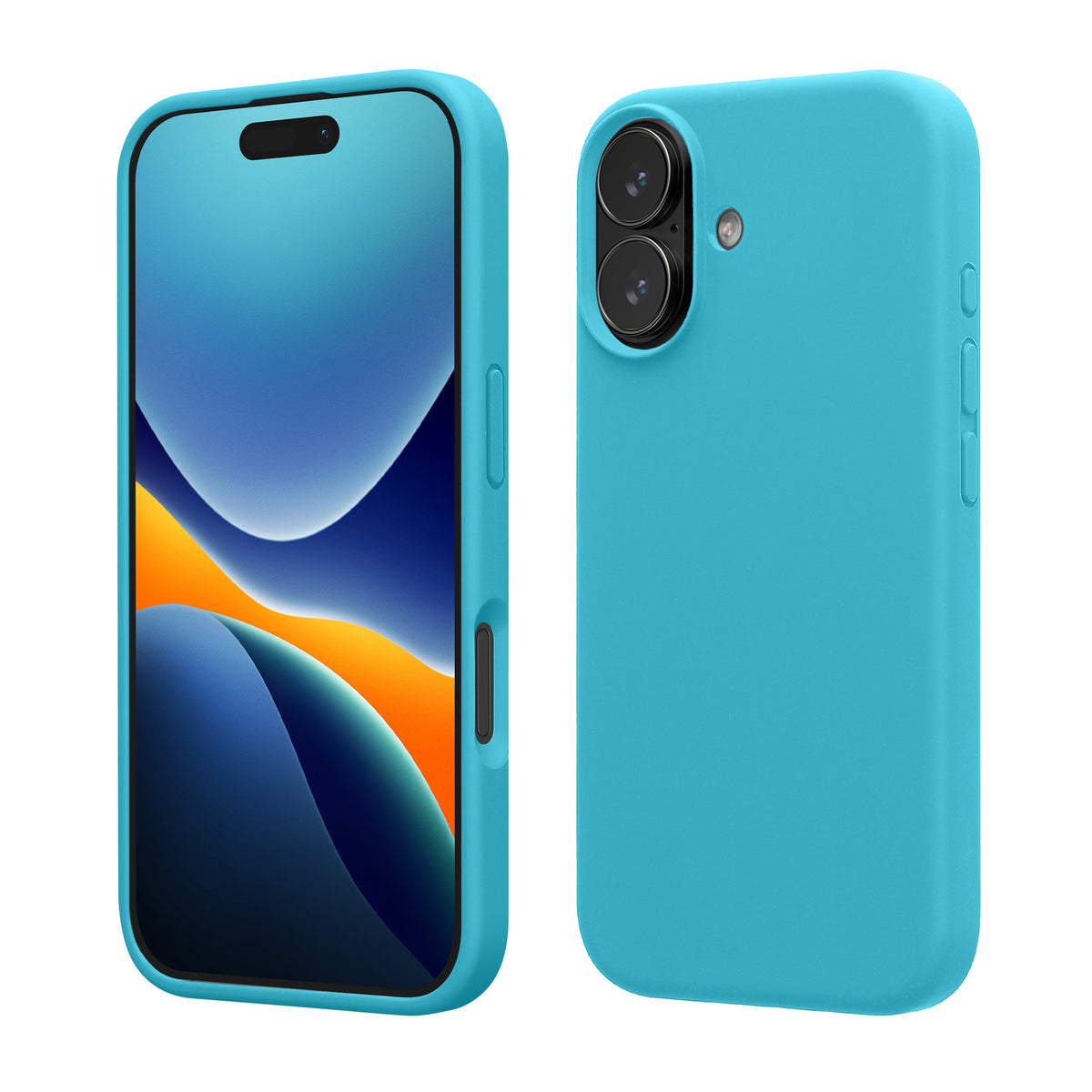 kwmobile Handyhülle für iPhone 17 Hülle, für iPhone 17 Case - Hülle Silikon - kabelloses Laden - Meerblau Meerblau