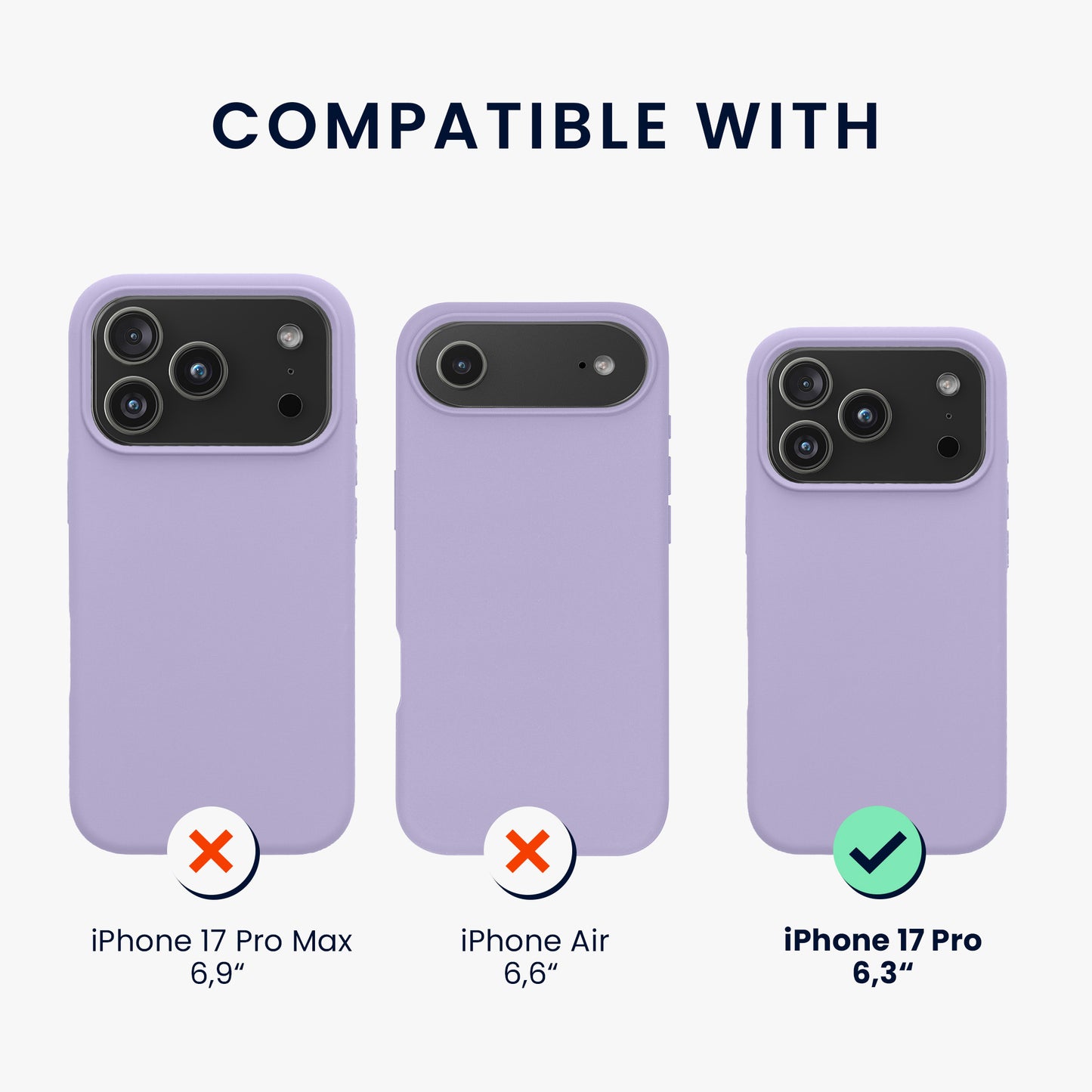 kwmobile Handyhülle für iPhone 17 Pro Case - Hülle Silikon - kabelloses Laden
