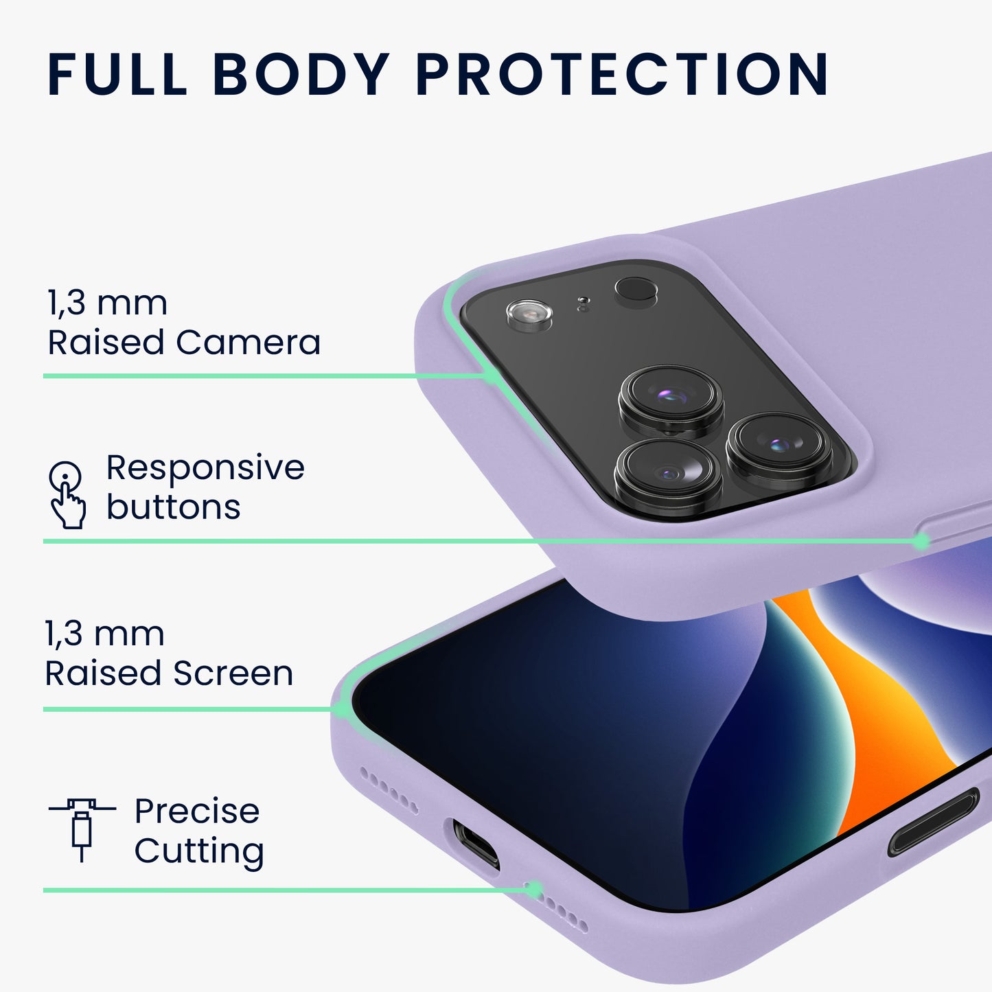 kwmobile Handyhülle für iPhone 17 Pro Case - Hülle Silikon - kabelloses Laden