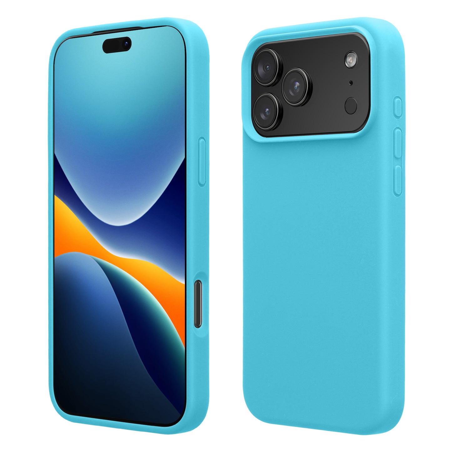 kwmobile Handyhülle für iPhone 17 Pro Hülle, für iPhone 17 Pro Case - Hülle Silikon - kabelloses Laden - Meerblau Meerblau