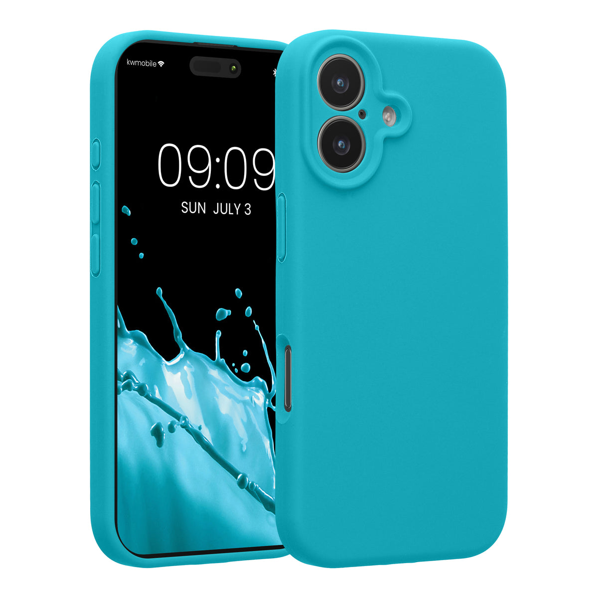 kwmobile Hülle kompatibel mit Apple iPhone 17 - Hülle Silikon gummiert - Handyhülle - Handy Case in Cool Glacier Cool Glacier