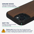 iPhone 15 Holz Handyhülle mit MagSafe Dunkelbraun KWM0000234V001C