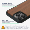 iPhone 15 Pro Max Holz Handyhülle mit MagSafe Dunkelbraun KWM0000235B001C