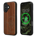 iPhone 16 Holz Handyhülle mit MagSafe Kompass Vintage KWM0000235M001C