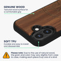 iPhone 16 Holz Handyhülle mit MagSafe Kompass Vintage KWM0000235M001C