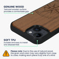 iPhone 14 Holz Handyhülle mit MagSafe Kompass Vintage KWM0000235N001C