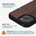 iPhone 15 Holz Handyhülle mit MagSafe Kompass Vintage KWM0000235O001C