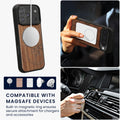 iPhone 18 Pro / iPhone 17 Pro Holz Handyhülle mit MagSafe Kompass Vintage KWM0000235P001C
