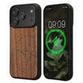 iPhone 18 Pro / iPhone 17 Pro Holz Handyhülle mit MagSafe Kompass Vintage KWM0000235P001C
