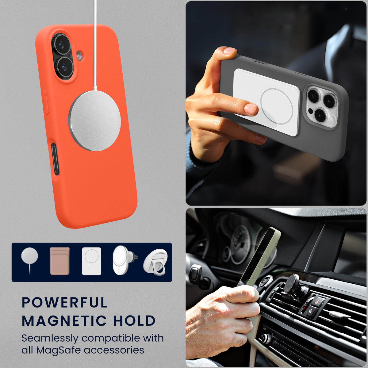 iPhone 17 Silikon Handyhülle mit MagSafe KWM0000235Q005C