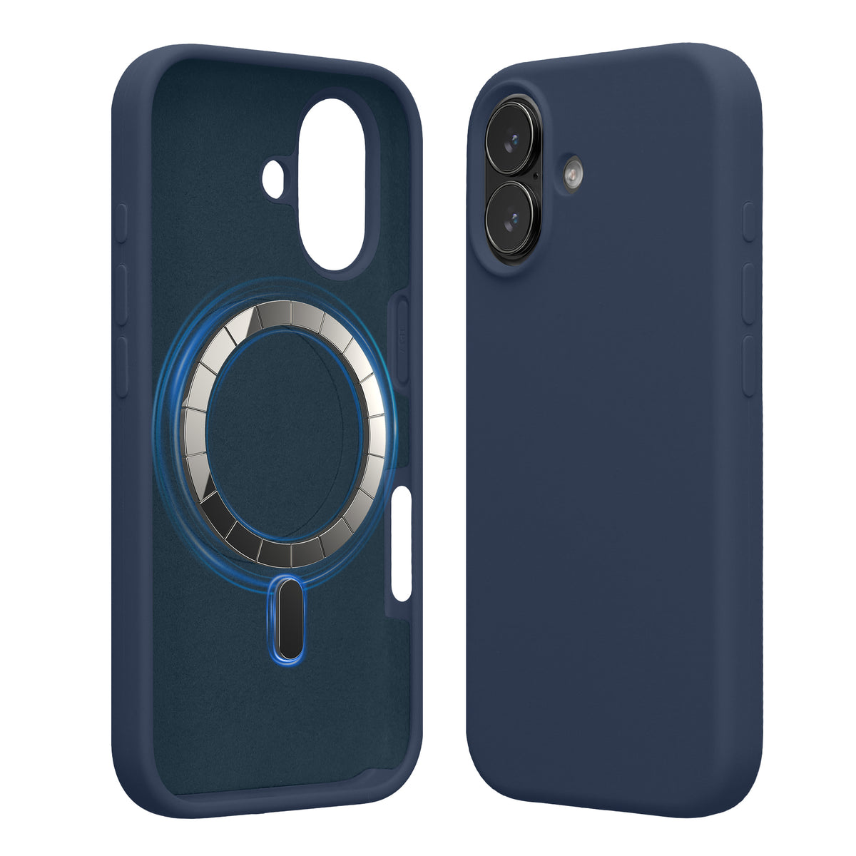 iPhone 17 Silikon Handyhülle mit MagSafe Marineblau