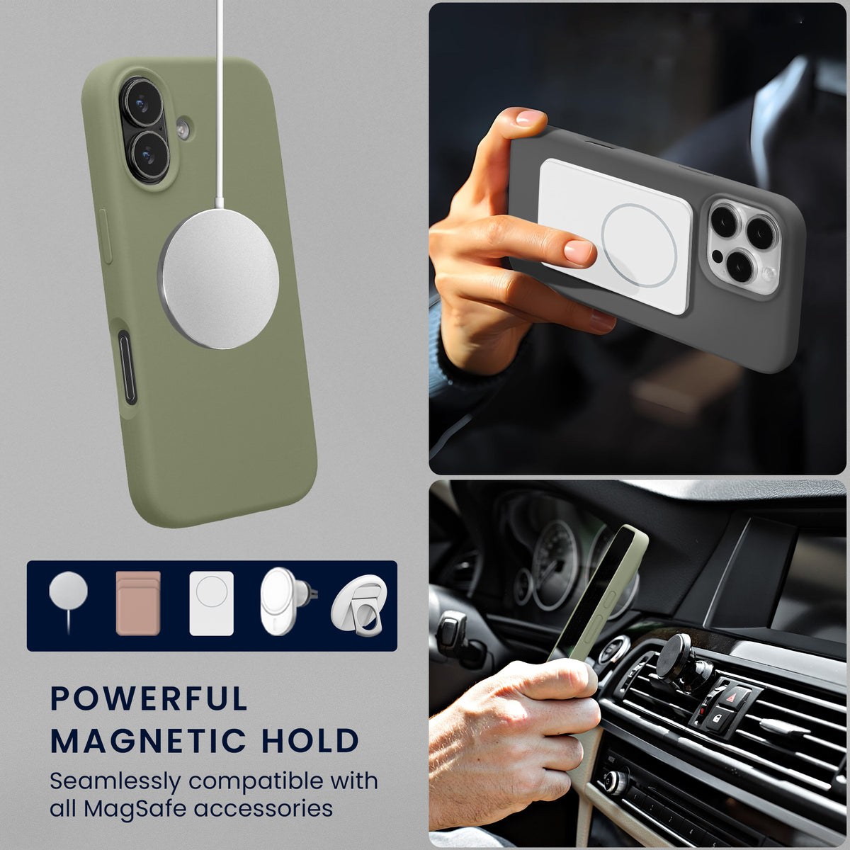 iPhone 17 Silikon Handyhülle mit MagSafe KWM0000235Q007C