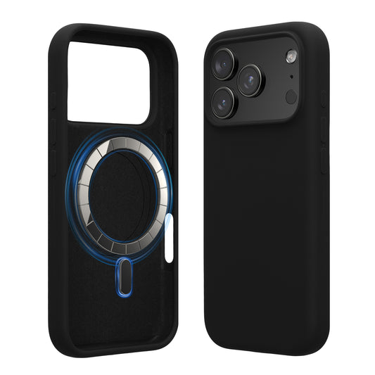 iPhone 18 Pro / iPhone 17 Pro Silikon Handyhülle mit MagSafe Schwarz