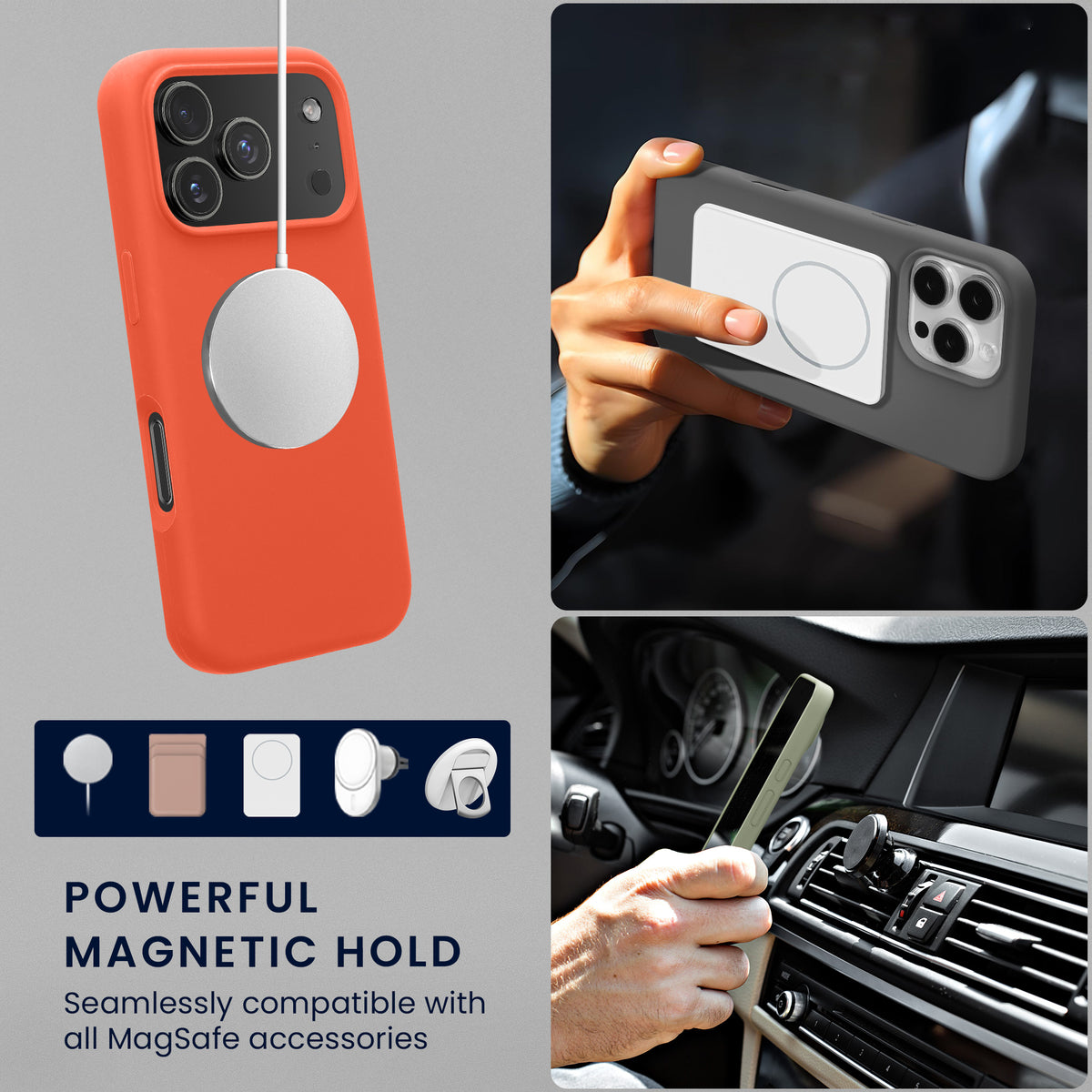 iPhone 18 Pro / iPhone 17 Pro Silikon Handyhülle mit MagSafe KWM0000235R005C