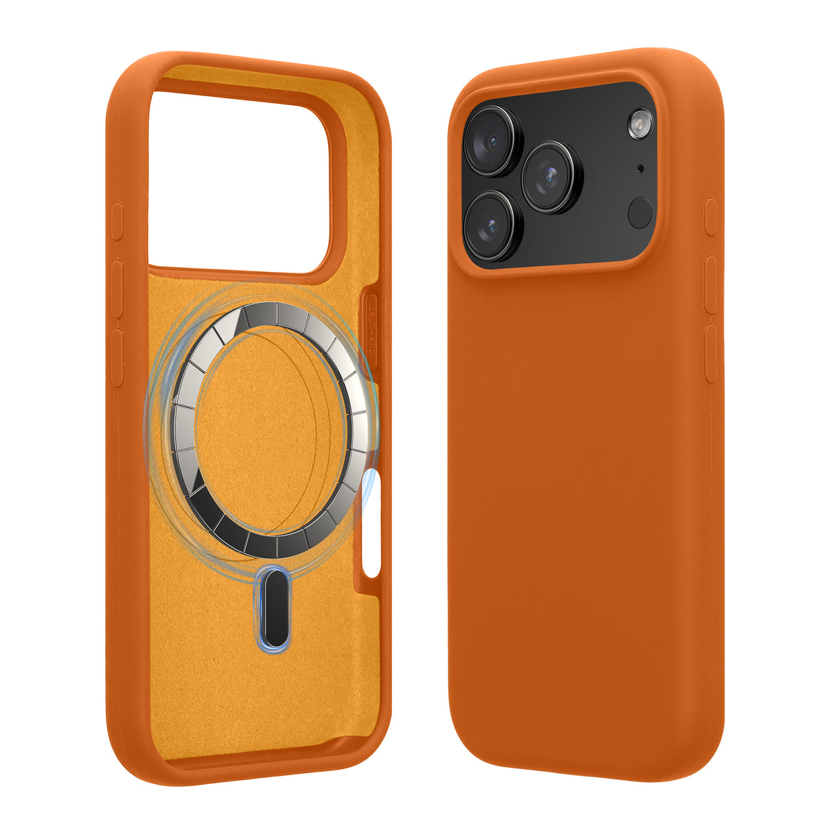 iPhone 18 Pro Max / iPhone 17 Pro Max Silikon Handyhülle mit MagSafe Fruity Orange